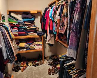 Closet full of clothes