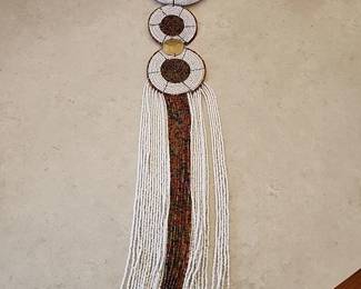 Vintage Native American Beaded Medallion Neclace
