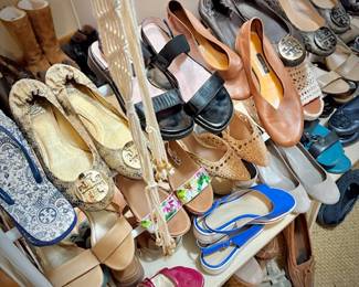 Women’s shoes - most size 9 - Tori Burch, Donald Pliner, Gentle Souls Kenneth Cole, Stuart Weitzman, Mephisto, Eileen Fisher, Cole Haan