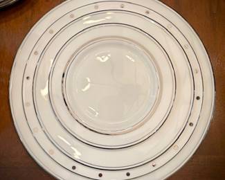 Kate Spade “Larabee Road Platinum” china by Lenox (many never used)