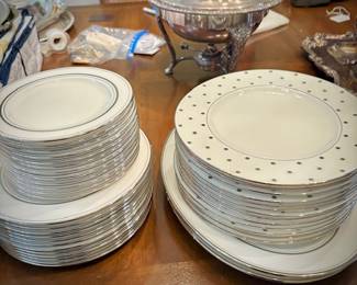 Kate Spade “Larabee Road Platinum” china by Lenox (many never used)