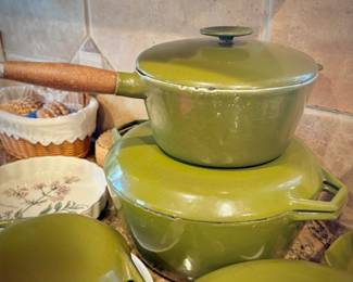 Danish cast iron enamel saucepans, pots, and cookware