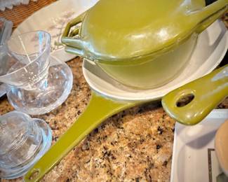 Danish cast iron enamel saucepans, pots, and cookware