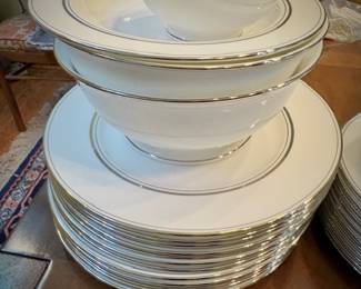 Kate Spade “Larabee Road Platinum” china by Lenox (many never used)