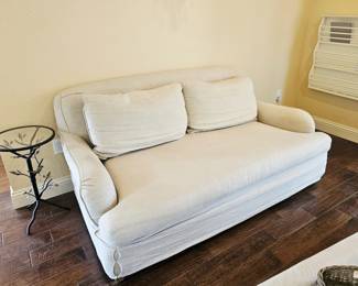 Slipcover sofa down filled