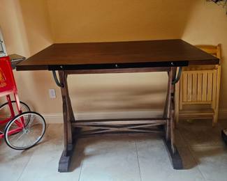 Standing Heights wooden Restoration Hardware desk