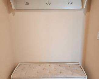 Two-piece coat room Cubbies and coat rack