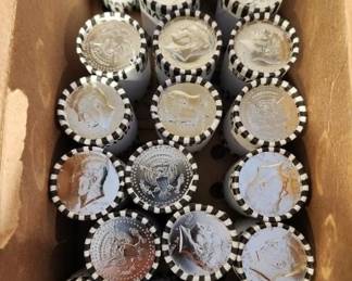 20 SEALED ROLLS OF UNCIRCULATED 2025 HALF DOLLARS