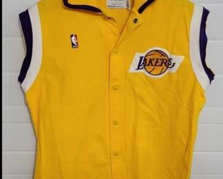 RARE VINTAGE LAKERS NBA VEST JACKET.