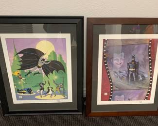 Signed Batman Limited Edition Art Prints – Framed – COA – DC Licensed – Set of 2 $600.00