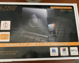 AziO E377-U31 External 3.5" USB 3.0 HDD Enclosure (for SATA hard drives).  used . Price $20.00