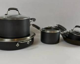 Kitchen Aid and AlClad Cookware Set with Glass Lids, Stockpot, Saucepans Frying Pans
