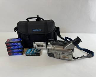 Sony Handycam Vision CCDTRV37 Video8 XR Camcorder w NightShot, Case, Tapes  Accessories