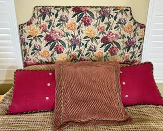 Custom Queen Size Bedding, Pillows and Headboard