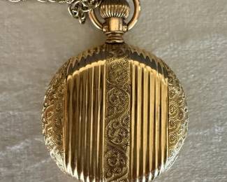 14K Gold American Waltham Hunter Case Pocket Watch 61.72g