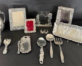 Arthur Court Aluminum Serving and Decor Collection with Picture Frames