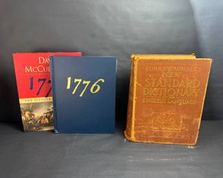 Funk Wagnalls 1934 New Standard Dictionary  David McCullough 1776 Book Set