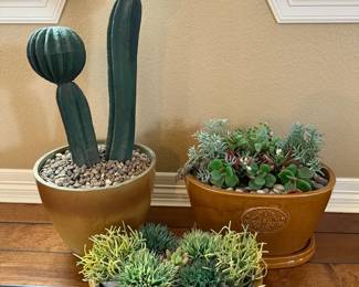 Decorative Artificial Cactus and Succulent Planters