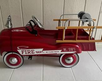 Crown Premiums 1948 BMC Fire Dept Pedal Car Bank N287 w COA  Ladders