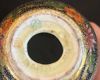 Japanese Satsuma Ware Egg with Figures in a Boat