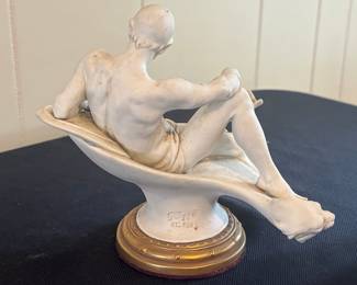 Giuseppe Cappe Porcelain Figurine 'The Wrestler' 1963