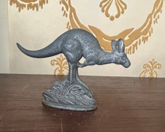 Vintage Pewter Kangaroo Figurine - Made in Australia 1994