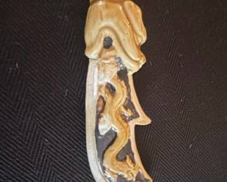 Vintage Chinese Dragon Sword Hat Pin