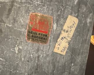 Sculptor C. Ruggeri "Napoleon Crossing the Alps" Sculpture on Marble Base