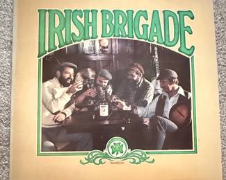 Irish Brigade Recorded Live Vinyl Record Album, Autographed by Band Members
