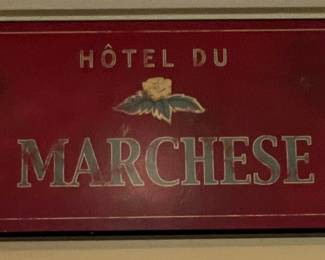 Hotel du Marchese Sign