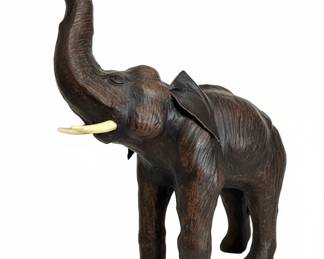 Wood Elephant Figurine