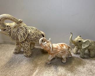 Ceramic Elephant Figurines