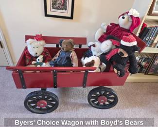 Byers Choice Wagon with Boyds Bears