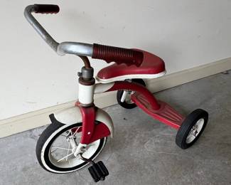 Vintage Red and White Tricycle