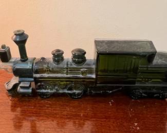 Avon Green Glass "1876 Centennial Express Train" Decanter