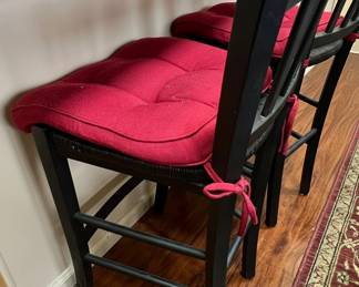 Counter/Bar Stools with Red Cushions