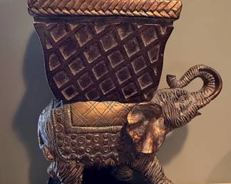Elephant Planter Stand with Decorative Top