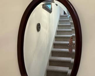 Traditional Framed Oval Wall Mirror