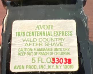 Avon Green Glass "1876 Centennial Express Train" Decanter