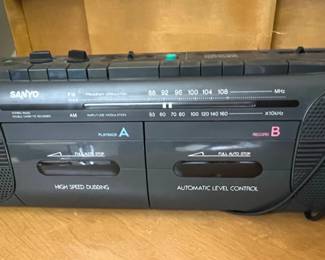 Sanyo Stereo Radio and Dual Cassette Recorder