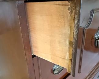 Vintage Highboy Dresser Drawer Detail