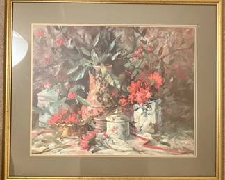 Limited Edition Print titled "Red Carnations" by Artist Dixie Fowler