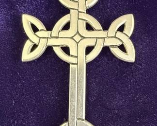 St. Justin Celtic Knot Cross Pendant with O Hallmark