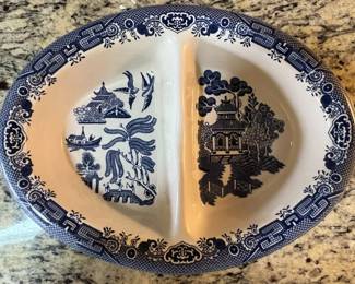 Churchill "Willow" Pattern Divided Plate