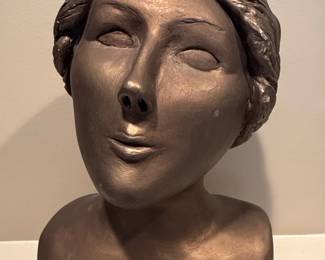Bronze Finish Bust of a Woman