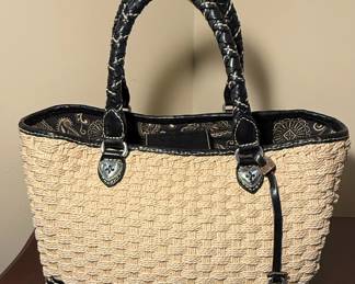 Brighton Peggy Woven Straw Tote Bag