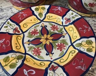 Pier 1 Imports "Vallarta" Hand Painted Earthenware Plate