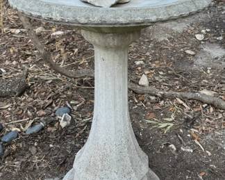 Whimsical Concrete Birdbath Hayden Larson Cherub