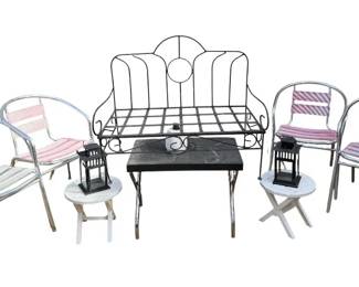 Wrought Iron Garden Bench