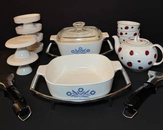 Corning Ware Cornflower Vintage Serving Set